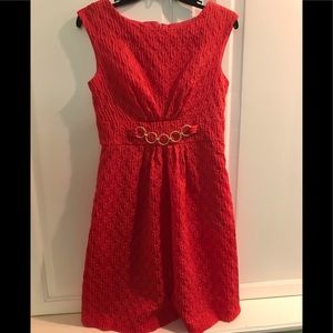 Studio I Sleeveless orange A line dress  size 6